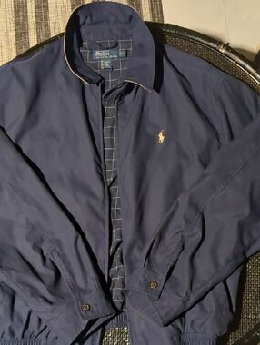 Polo by Ralph Lauren Navy Lightweight Harrington with Gold Pony